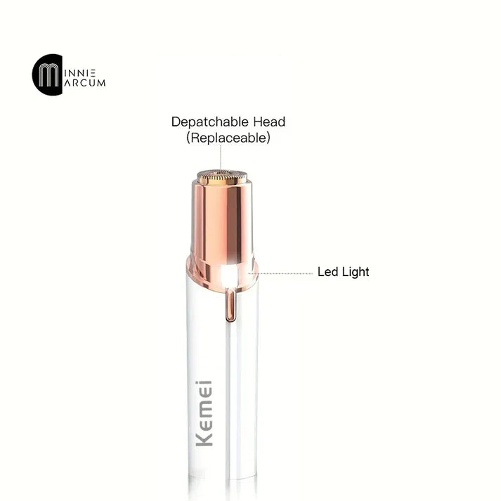Kemei Ladies Shaver Rechargeable For Upperlips Face & Body