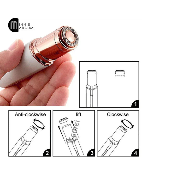 Kemei Ladies Shaver Rechargeable For Upperlips Face & Body