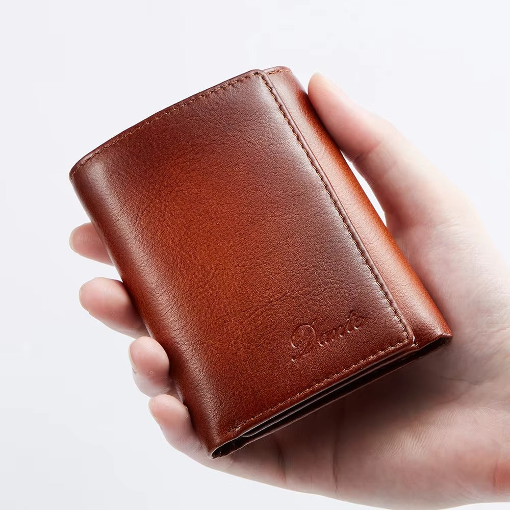 Three Fold Genuine Leather Men's Wallet