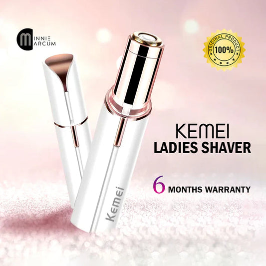 Kemei Ladies Shaver Rechargeable For Upperlips Face & Body