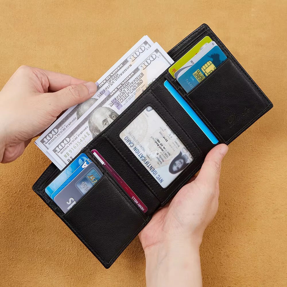 Three Fold Genuine Leather Men's Wallet